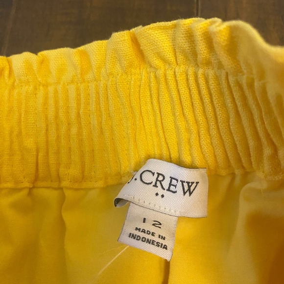 J Crew City linen blend Scalloped hem paper bag skirt - Picture 8 of 9